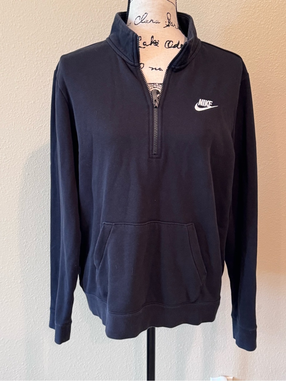 Nike women’s Black Quarter-Zip Pullover Sweatshirt